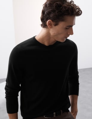 Merino Wool Long Sleeve Crew Neck