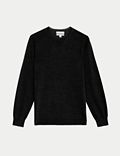 Sweter z okrągłym dekoltem ze 100% wełny merino Extra Fine