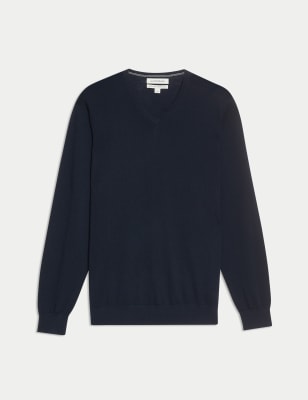 Pure Extra Fine Merino Wool V-Neck Jumper