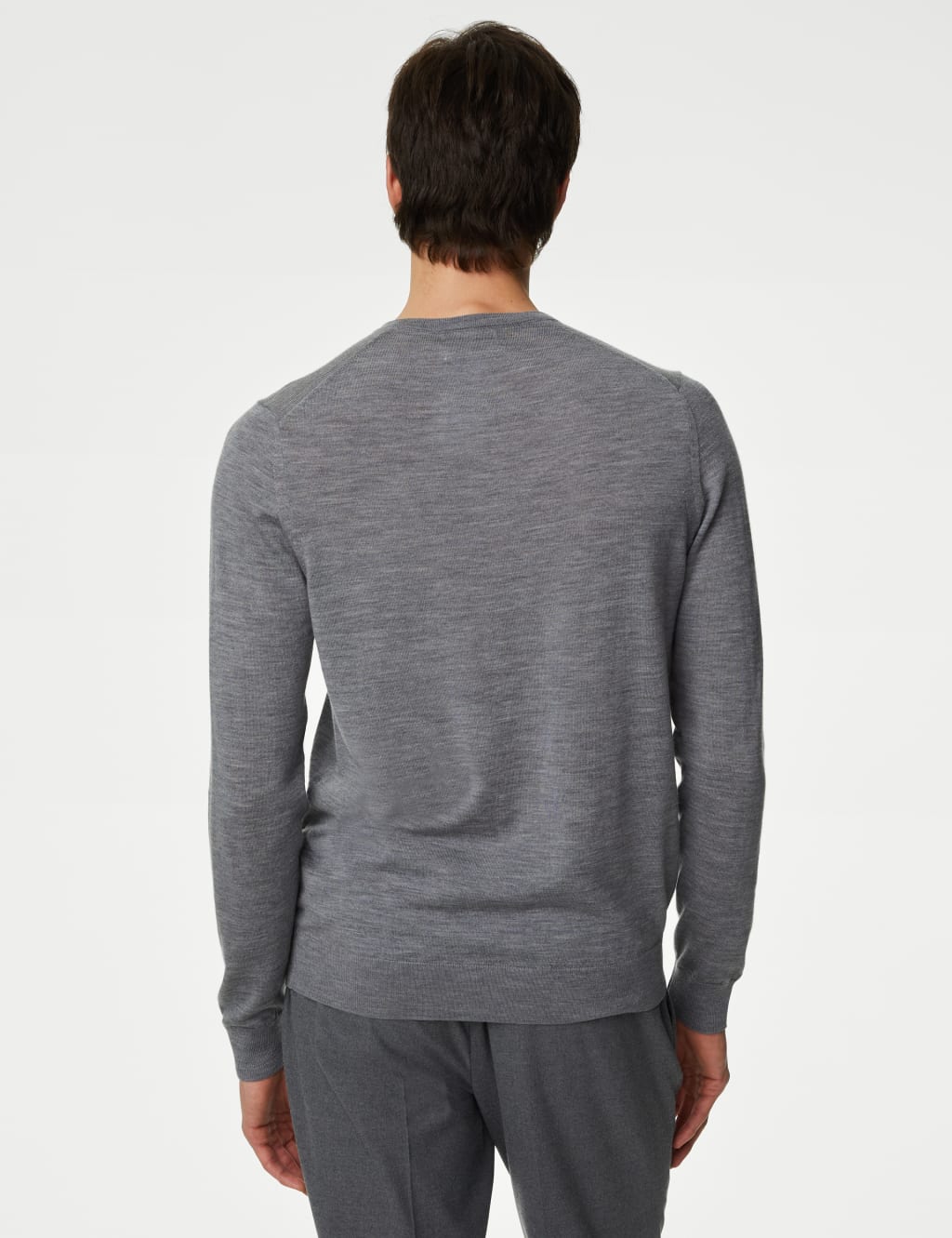 Pure Extra Fine Merino Wool V-Neck Jumper image 5