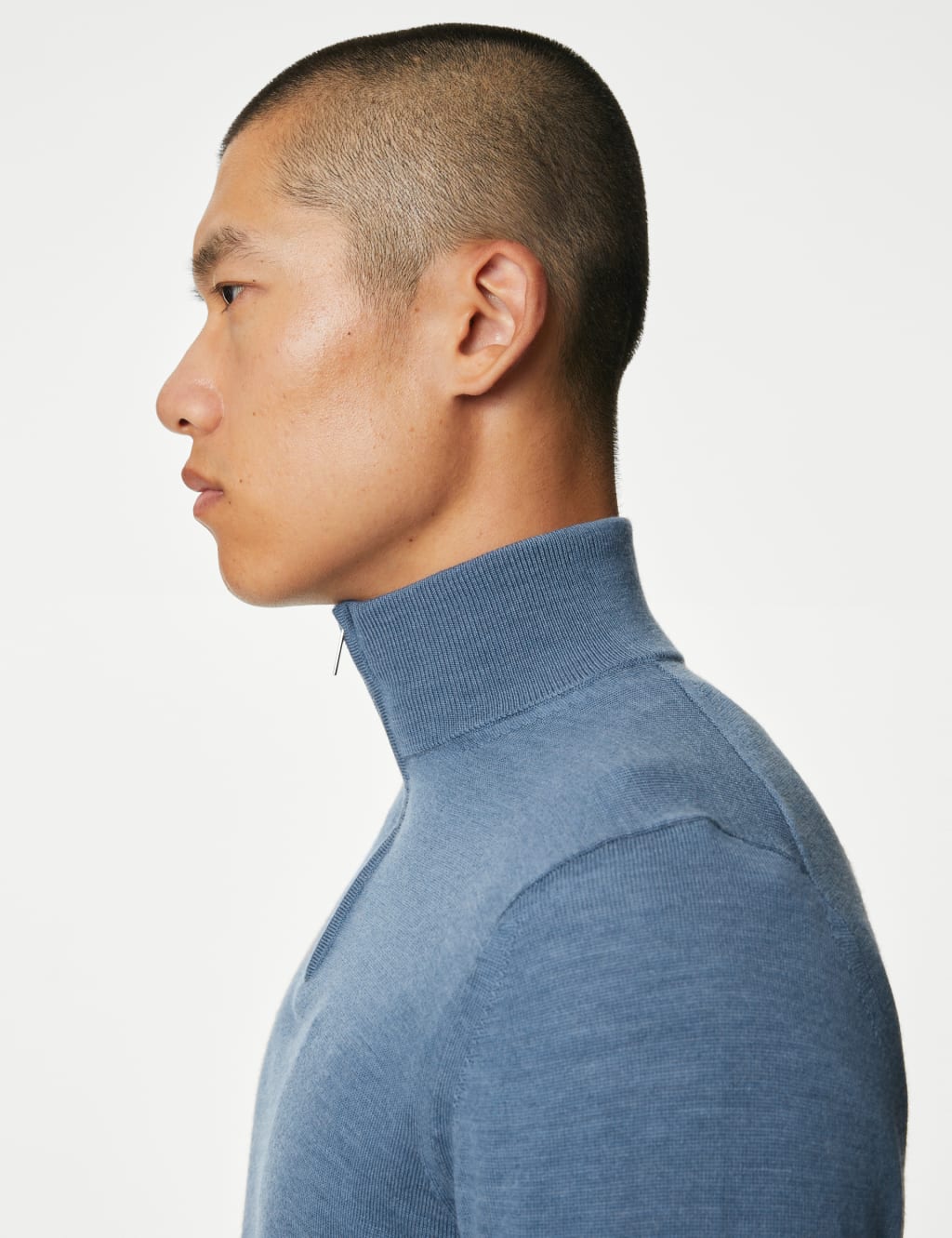 Pure Extra Fine Merino Wool Half Zip Jumper image 4