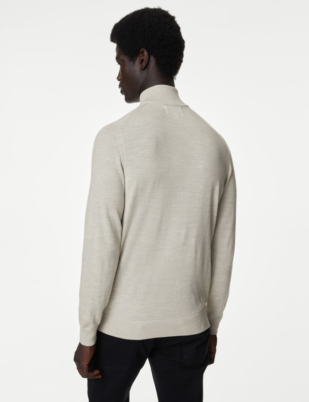 Pure Extra Fine Merino Wool Half Zip Jumper image 5