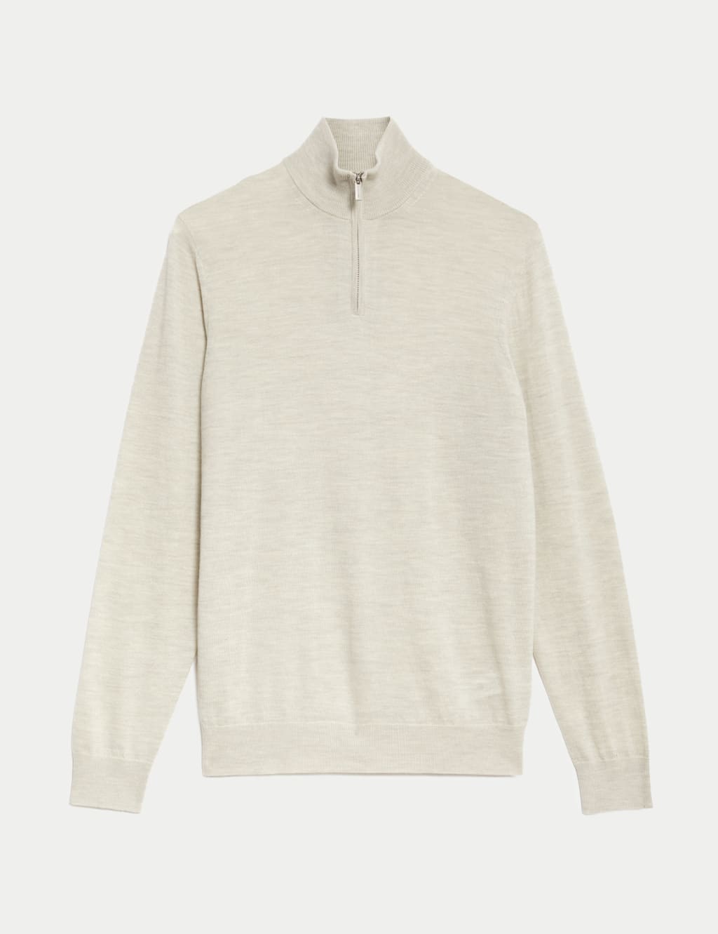 Pure Extra Fine Merino Wool Half Zip Jumper image 2