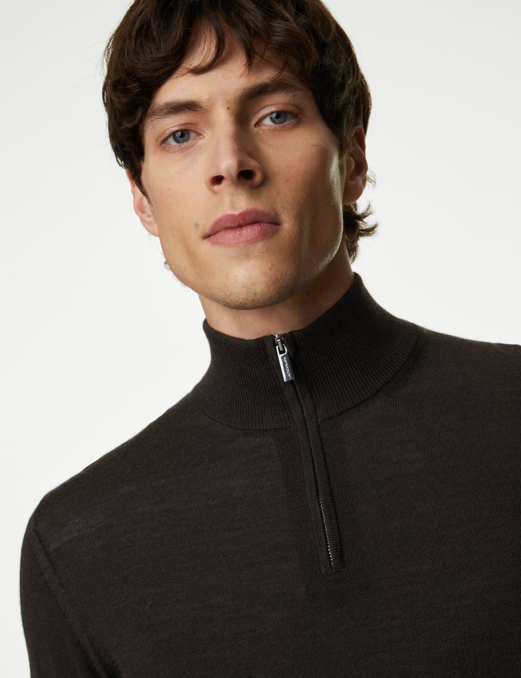 Pure Extra Fine Merino Wool Half Zip Jumper image 4