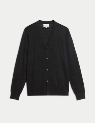 Pure Extra Fine Merino Wool V-Neck Cardigan