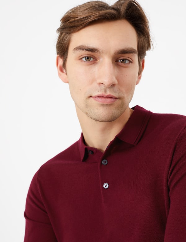 Pure Extra Fine Merino Wool Polo Shirt