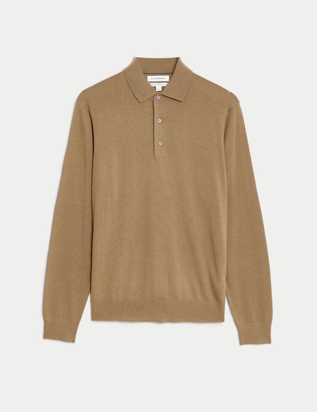 Pure Extra Fine Merino Wool Knitted Polo Shirt image 2