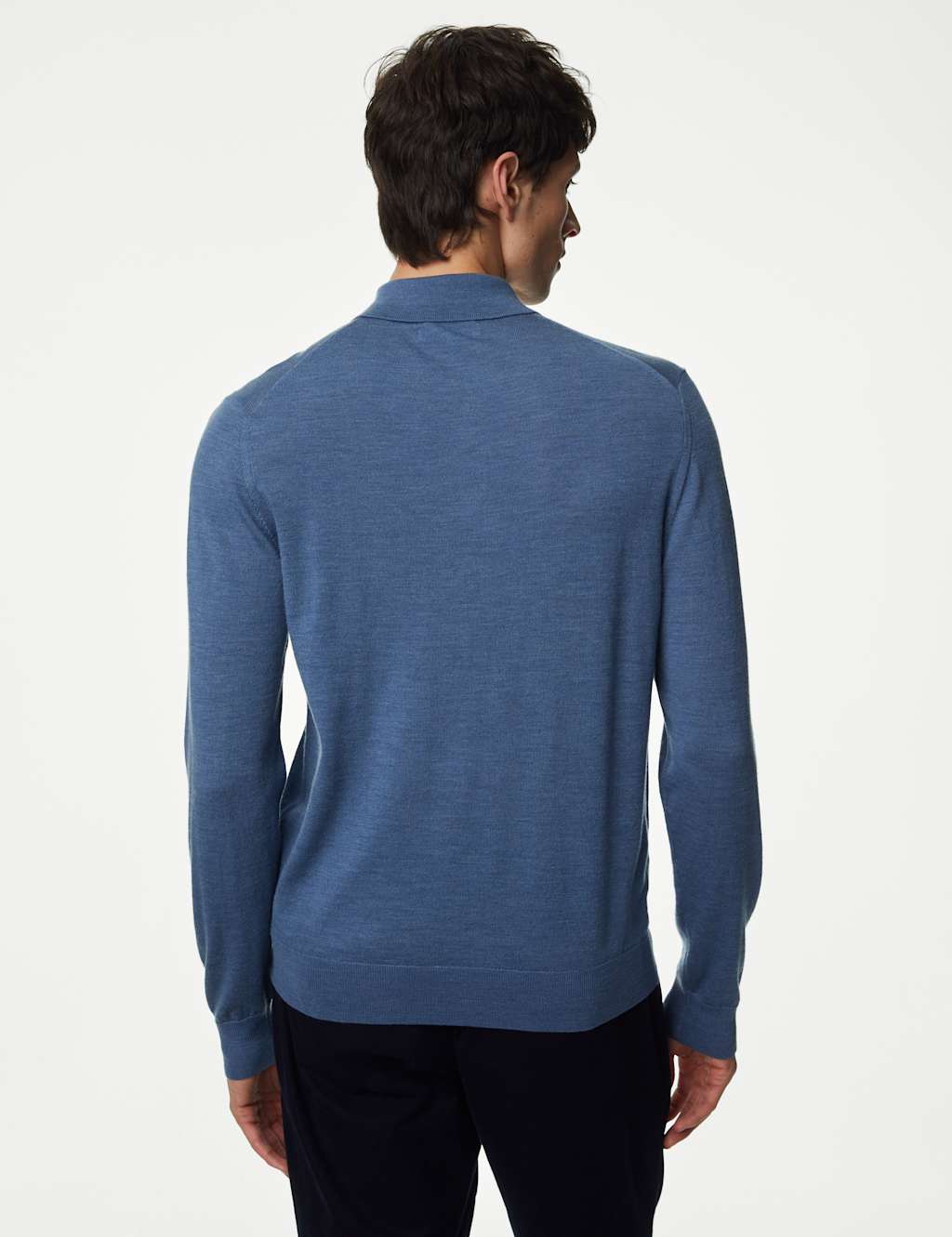 Pure Extra Fine Merino Wool Knitted Polo Shirt image 5