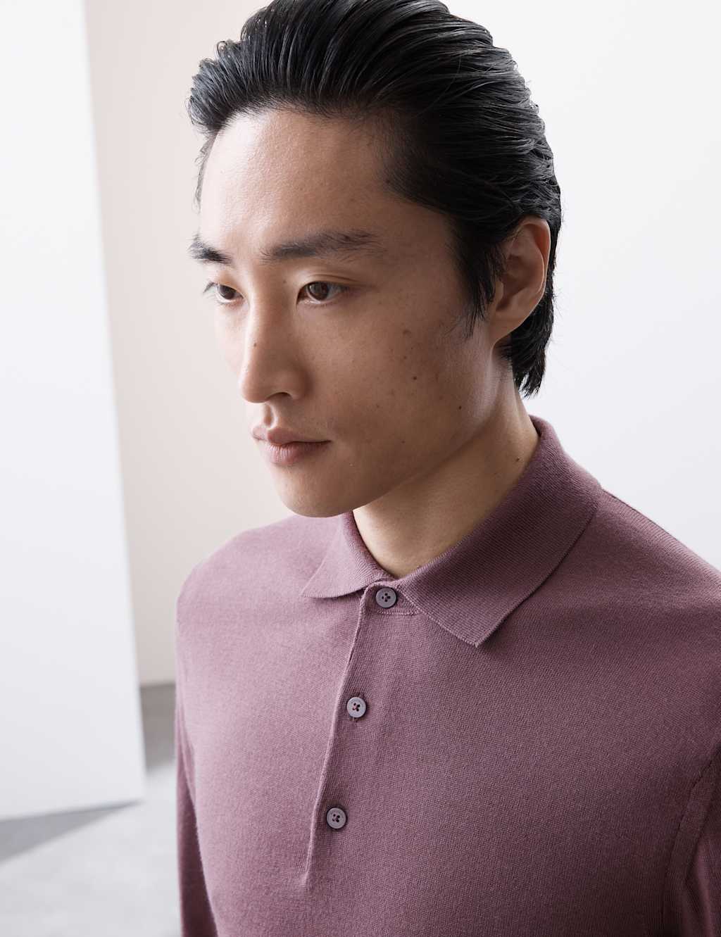 Pure Extra Fine Merino Wool Knitted Polo Shirt image 1