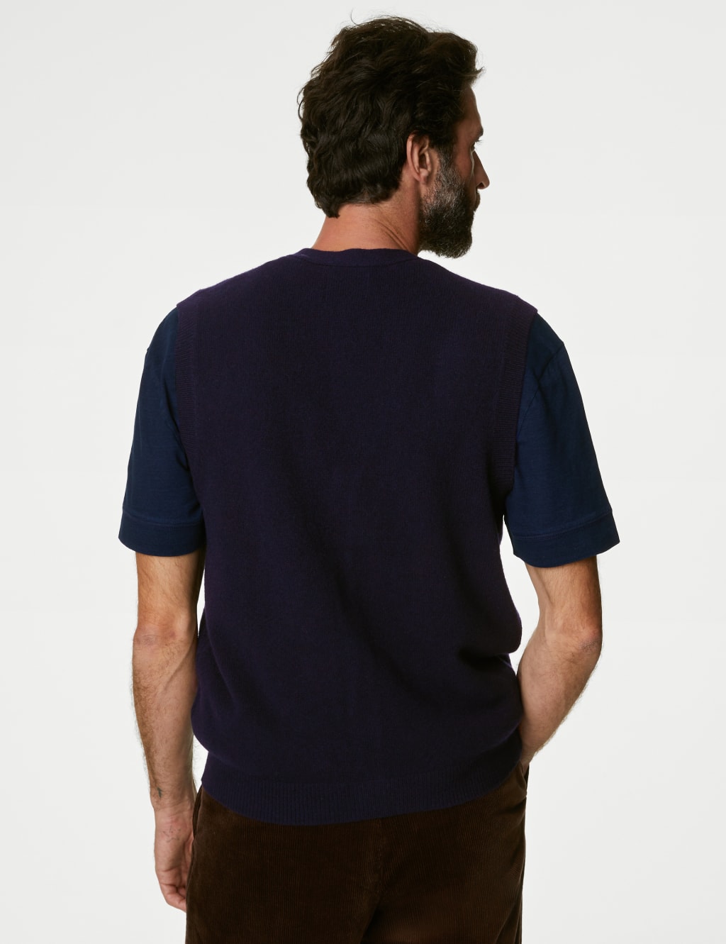 Pure Extra Fine Merino Wool Knitted Waistcoat image 5