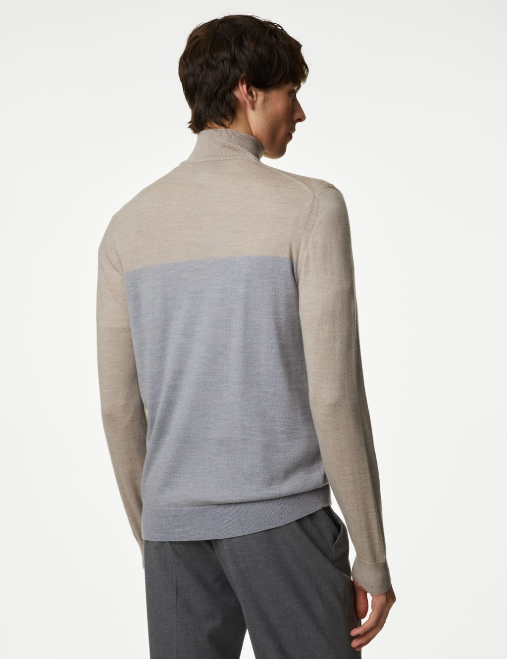 Pure Extra Fine Merino Wool Half Zip Jumper image 5