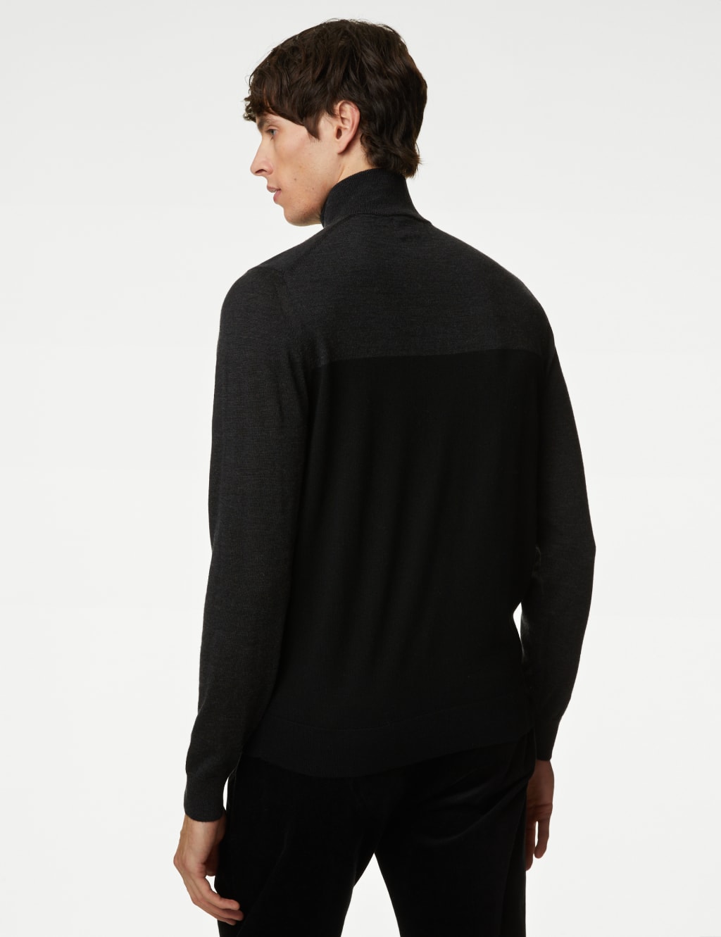 Pure Extra Fine Merino Wool Half Zip Jumper image 5