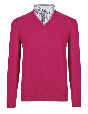 mock jumper shirt