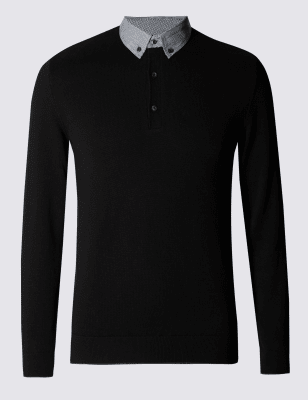 next mock shirt jumper men's