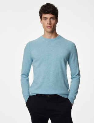 

Mens Autograph Pure Cashmere Crew Neck Jumper - Duck Egg, Duck Egg