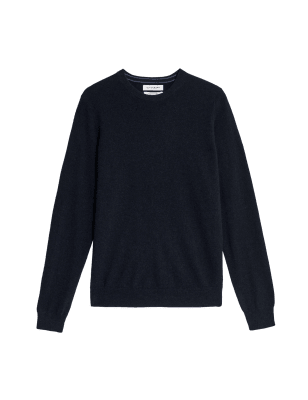 

Mens Autograph Pure Cashmere Crew Neck Jumper - Navy, Navy