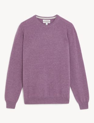 

Mens Autograph Pure Cashmere Crew Neck Jumper - Dusted Plum, Dusted Plum