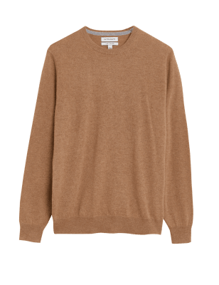 

Mens Autograph Pullover aus reinem Kaschmir mit Rundhalsausschnitt - Camel, Camel