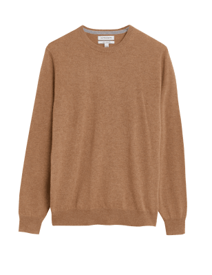 

Mens Autograph Pure Cashmere Crew Neck Jumper - Camel, Camel