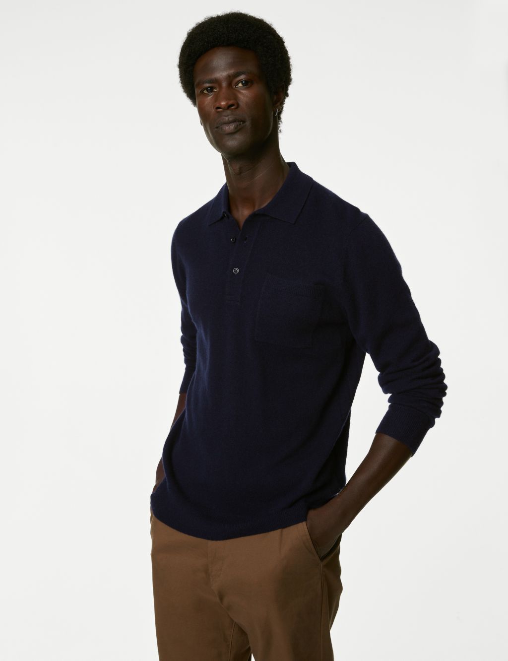 Pure Cashmere Knitted Polo Shirt image 1