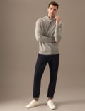 Pure Cashmere Half Zip Jumper