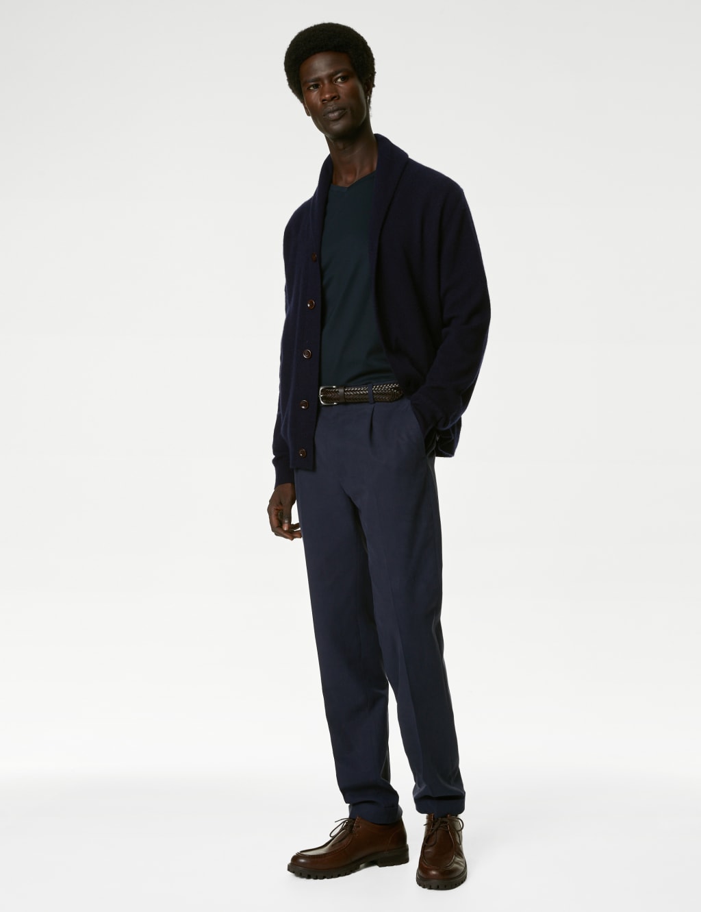 Pure Cashmere Shawl Collar Cardigan image 3
