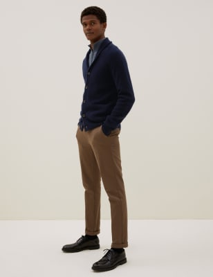 

Mens Autograph Pure Cashmere Shawl Collar Cardigan - Dark Navy, Dark Navy