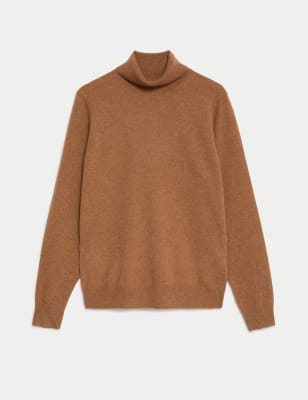 Pure Cashmere Roll Neck Jumper