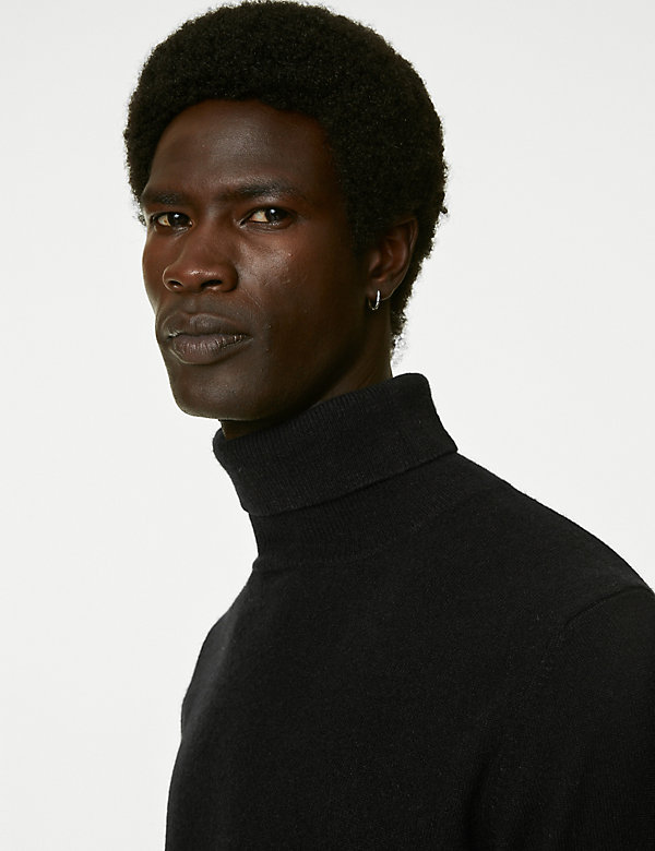 Pure Cashmere Roll Neck Jumper - AT