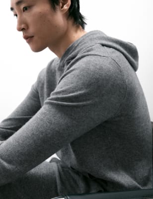 Pure Cashmere Knitted Hoodie