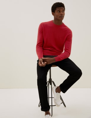 

Autograph Jersey 100% cashmere con cuello redondoMens - Medium Red, Medium Red
