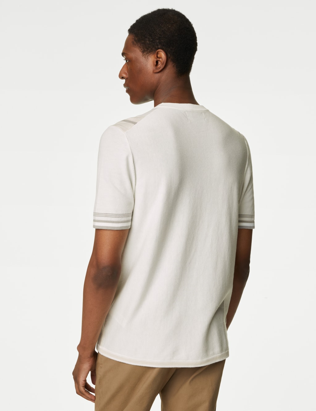 Cotton Rich Striped Knitted T-Shirt image 5