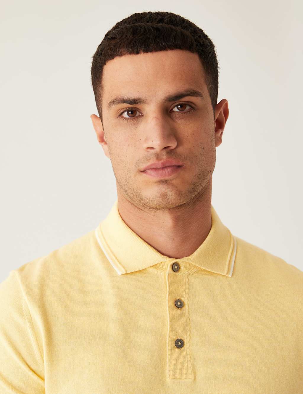Cotton Rich Short Sleeve Knitted Polo Shirt image 2