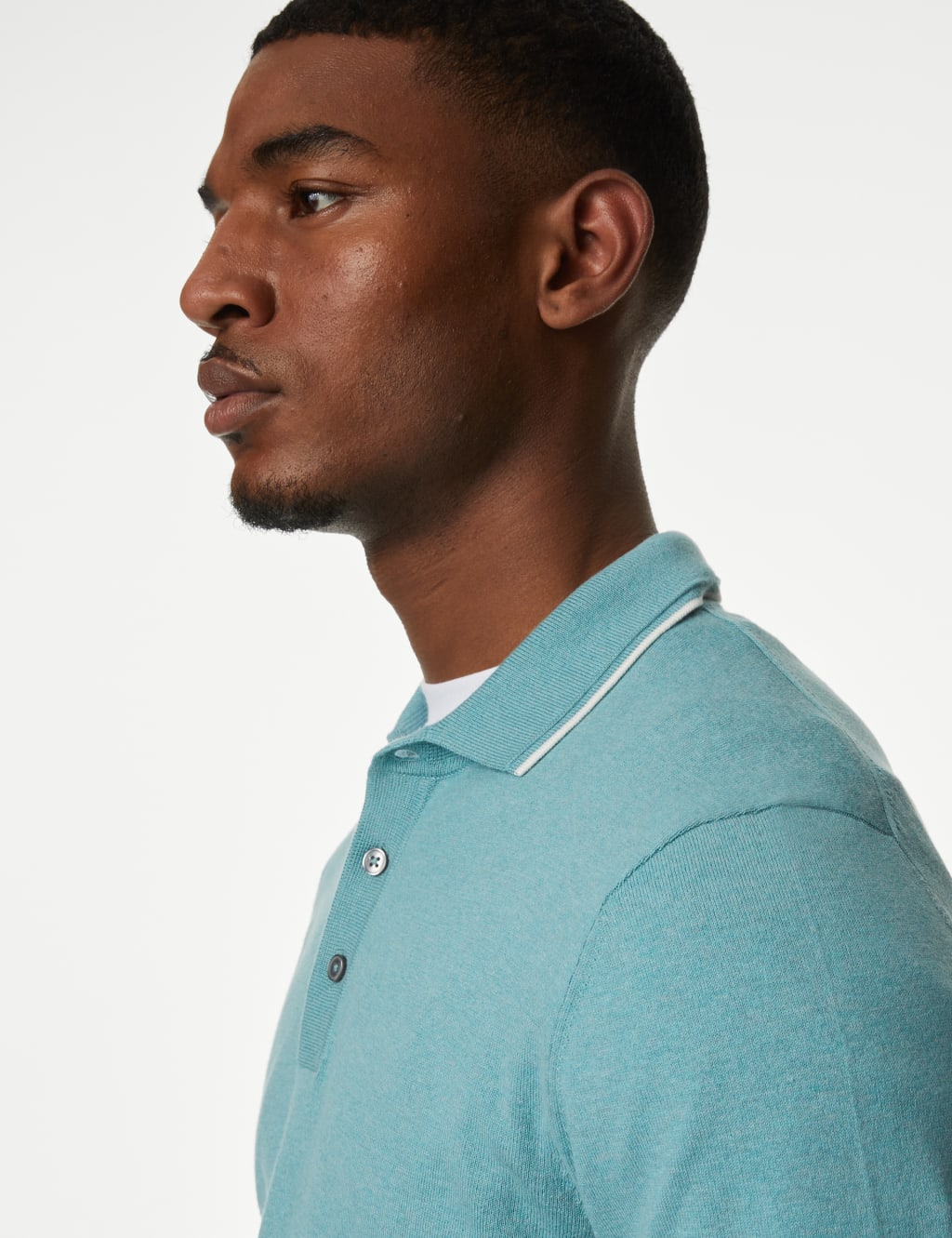 Cotton Rich Short Sleeve Knitted Polo Shirt image 2