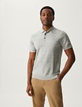 Cotton Rich Short Sleeve Knitted Polo Shirt