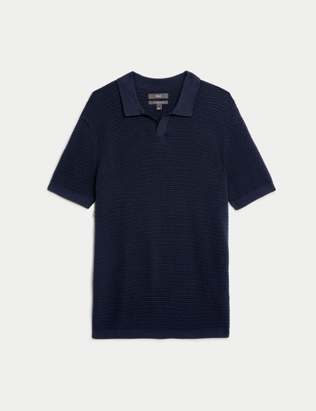 Cotton Rich Knitted Polo Shirt image 2