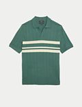 Cotton Rich Chest Stripe Knitted Polo