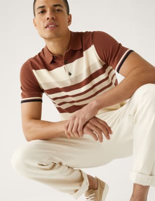 

Mens M&S Collection Pure Supima® Cotton Knitted Polo Shirt - Copper, Copper