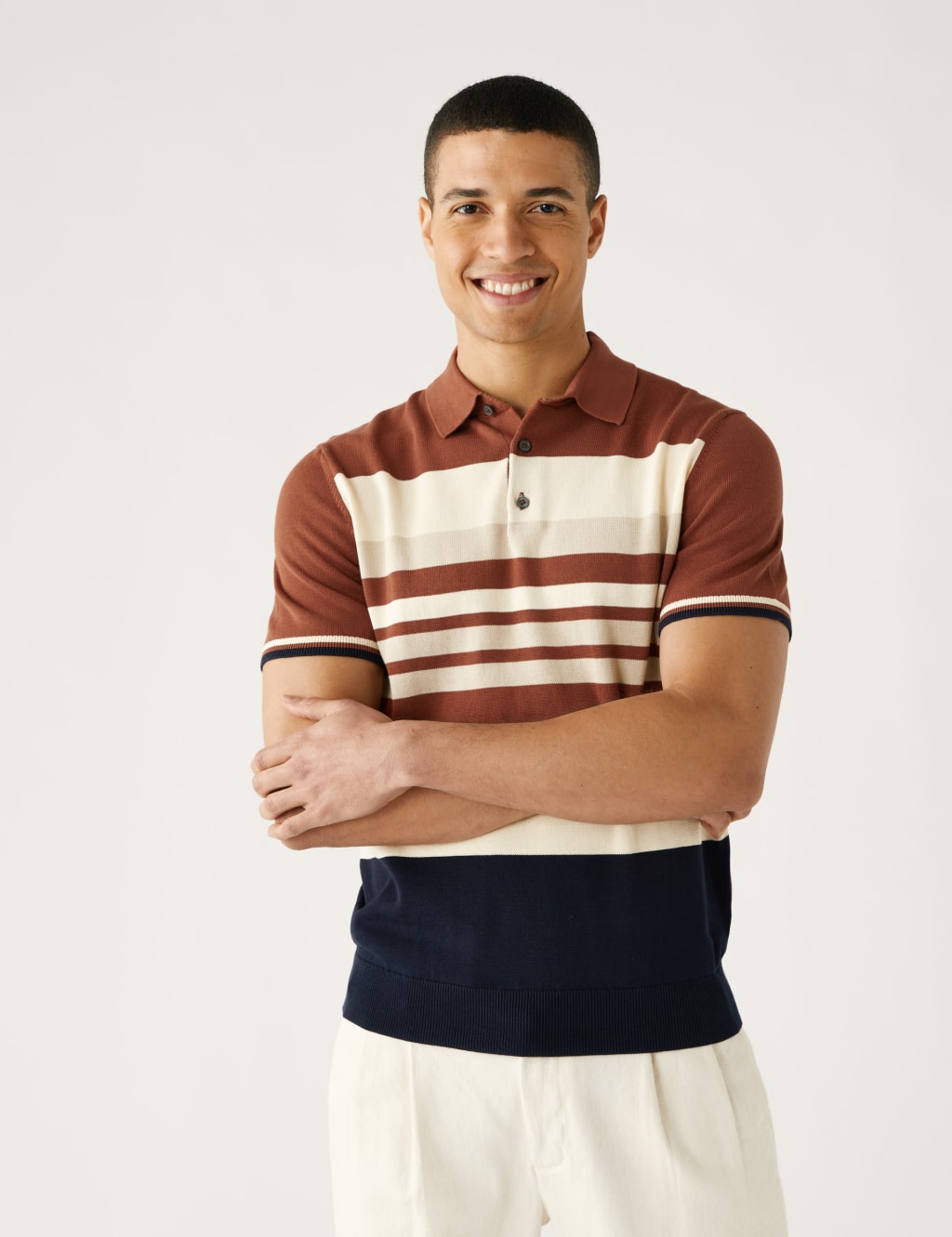 Pure Supima® Cotton Knitted Polo Shirt image 3