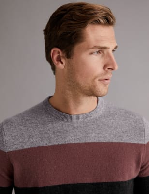 striped crew neck jumper