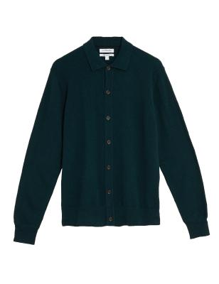 

Autograph Polo 100% cashmere con botonaduraMens - Dark Evergreen, Dark Evergreen