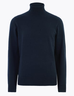 Svetr z&nbsp;čist&eacute;ho ka&scaron;m&iacute;ru s&nbsp;rol&aacute;kov&yacute;m l&iacute;mcem