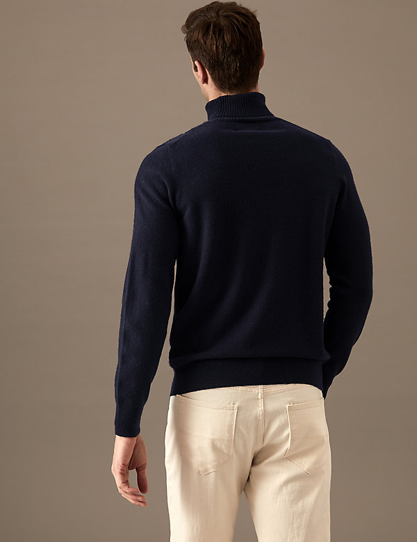 Pure Cashmere Roll Neck Jumper - UY
