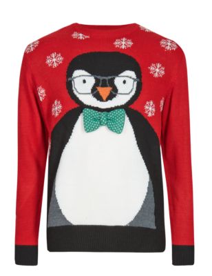 Christmas Penguin Jumper | M&S Collection | M&S