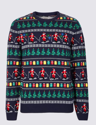 marks and spencer mens christmas jumpers