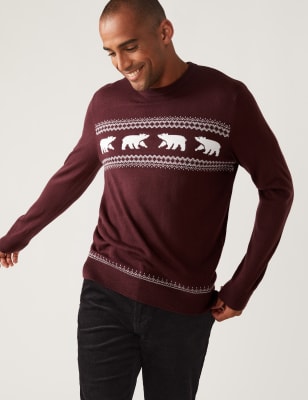 Burgundy on sale christmas jumper