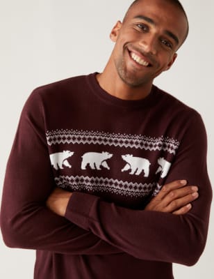 Polar bear shop christmas jumper mens