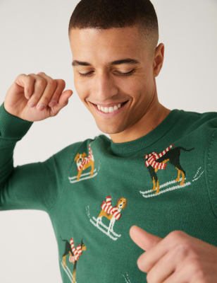 Dog Christmas Crew Neck Jumper