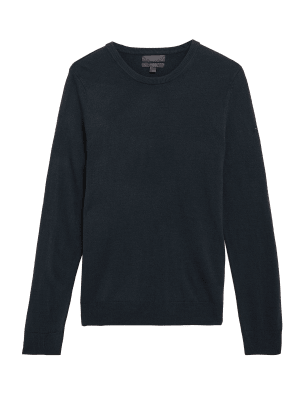 

Mens M&S Collection Cashmilon™ Crew Neck Jumper - Navy, Navy