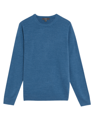 

Mens M&S Collection Cashmilon™ Crew Neck Jumper - Denim Mix, Denim Mix